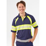 Blåkläder 3338-1051 UV-Poloshirt High Vis Klasse 1 Marineblauw/Oranje maat 4XL