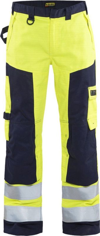 Blaklader Multinorm werkbroek 1578-1514 - High Vis Geel/Marineblauw