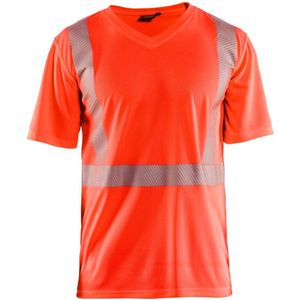BLAKLÄDER® unisex Warnschutz Shirt 3386 hellrot Größe XL