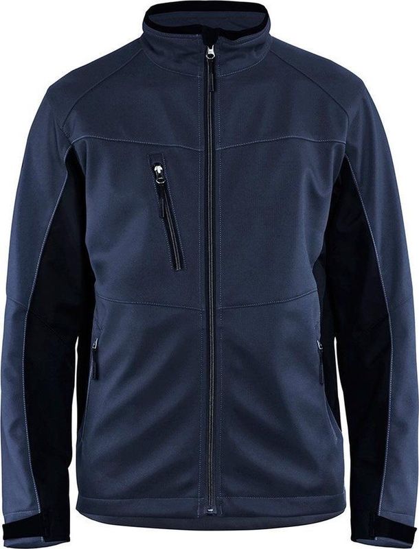 BLAKLÄDER® unisex Softshelljacke 4950 marineblau, schwarz Größe L