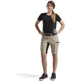 Blaklader Dames Service Short met stretch 7149-1845 - Stone/Zwart