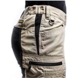 Blaklader Dames Service Short met stretch 7149-1845 - Stone/Zwart