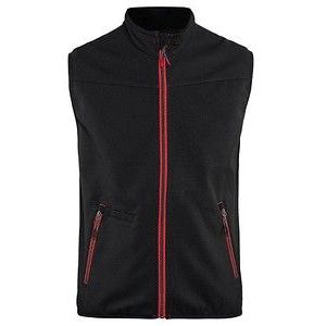 BLAKLÄDER® unisex Softshellweste 3850 schwarz, rot Größe M