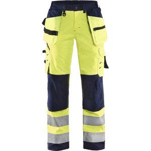 Blåkläder - Softshell Werkbroek - High-Vis Geel/Marineblauw - Rekbaar, Ademend