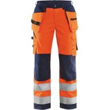 Blaklader Dames Softshell werkbroek High Vis 7167-2517 - High Vis Geel/Marineblauw - D21