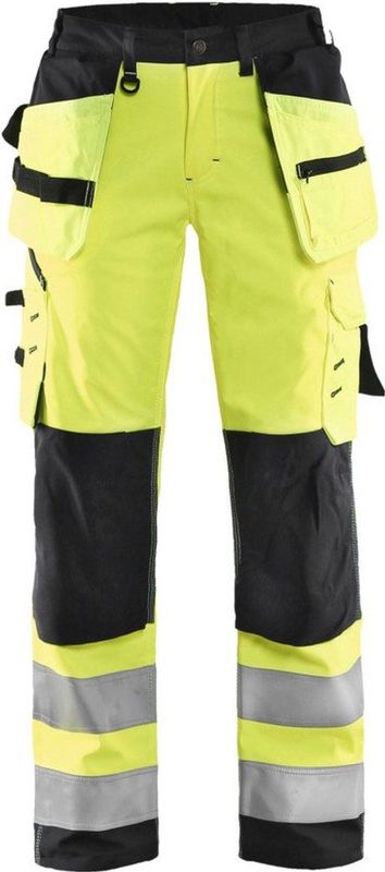 Blåkläder - Softshell Werkbroek - High-Vis Geel/Zwart - Ademend Materiaal