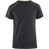 Blåkläder - 4798-1734 Onderhemd - Korte Mouw - Donkergrijs/Geel - 100% Merinowol