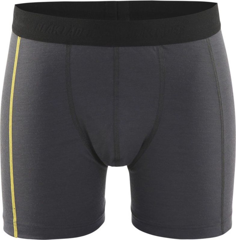 Blåkläder - 1847-1734 - Boxershort - Donkergrijs/Geel - 100% Merinowol