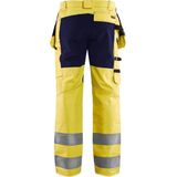 Blaklader 1552 Reflecterende Werkbroek Stretch Geel/Marineblauw