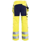 Blaklader 1552 Reflecterende Werkbroek Stretch Geel/Marineblauw