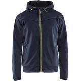 Blåkläder - Hoodie - Donkerblauw/Geel - Zachte Voering - Ritssluiting