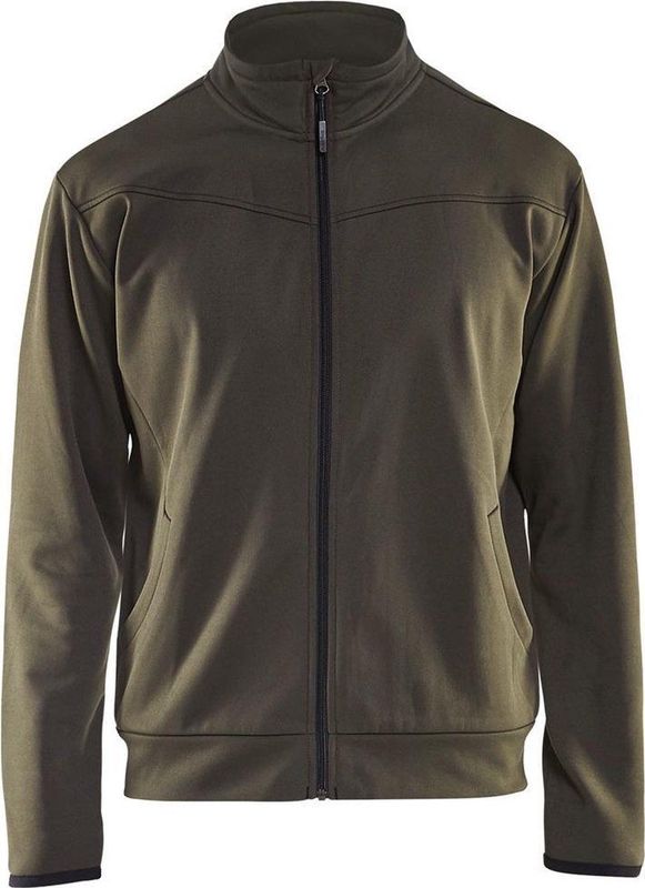 Blåkläder - 3362-2526 - Sweatshirt met Rits - Groen/Zwart - 100% Polyester