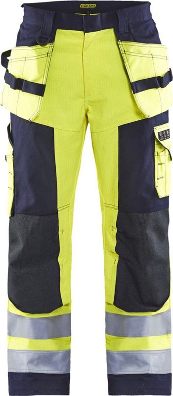 Blaklader Multinorm werkbroek 1579-1514 - High Vis Geel/Marineblauw