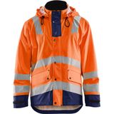 Blåkläder - 4302-2003 - Regenjas - High Vis Oranje/Marineblauw - Wind- en Waterdicht