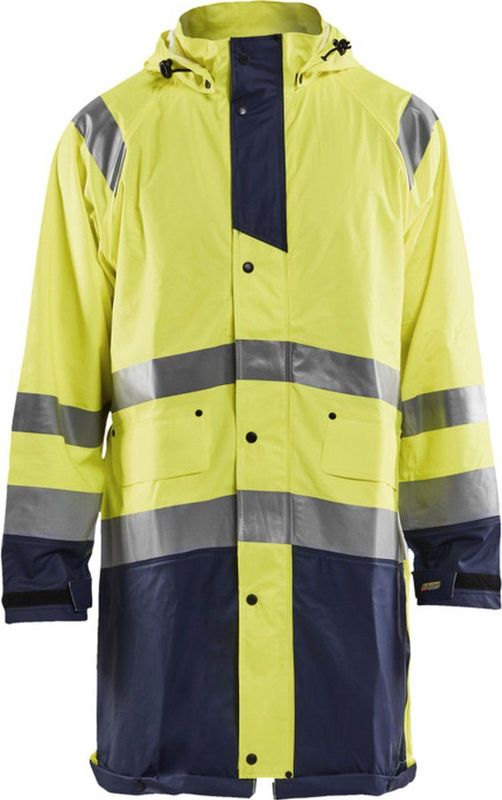 Blåkläder - 4324-2000 Regenjas - High Vis Geel/Marineblauw - Waterdicht Materiaal
