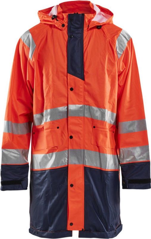 Blåkläder - 4324-2000 - Regenjas - High Vis Oranje/Marineblauw - Waterdicht
