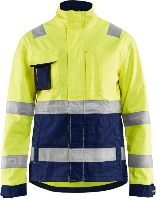 Blaklader Dames jack High Vis 4903-1811 - High Vis Geel/Marineblauw