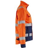 Blåkläder 4903-1811 Dames jack High Vis High Vis Oranje/Marineblauw maat L