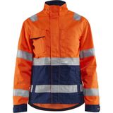 Blåkläder 4903-1811 Dames jack High Vis High Vis Oranje/Marineblauw maat L