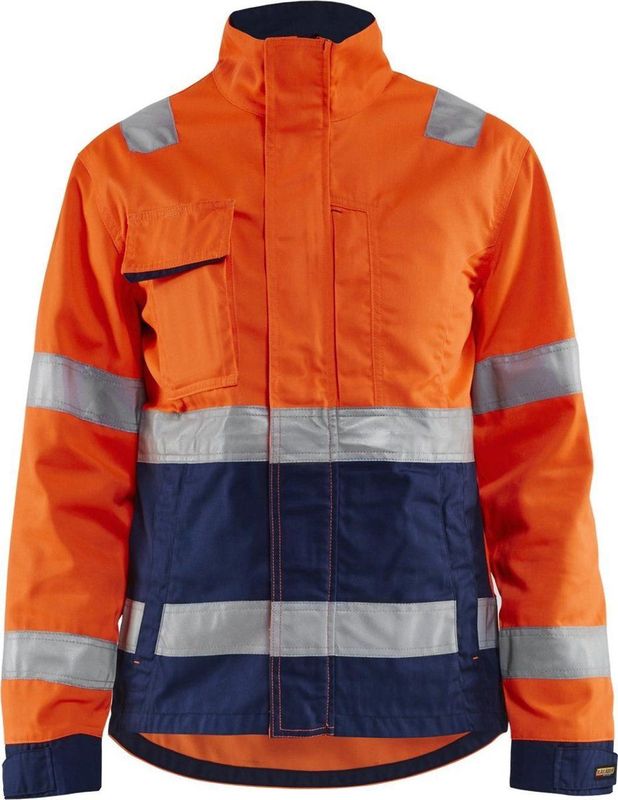 Blåkläder 4903-1811 Dames jack High Vis High Vis Oranje/Marineblauw maat L