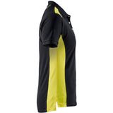 Blaklader Dames poloshirt piqué 3390-1050 - Zwart/High Vis Geel - S