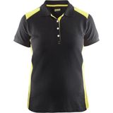 Blaklader Dames poloshirt piqué 3390-1050 - Zwart/High Vis Geel - XXL