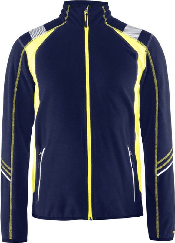 Blaklader Microfleecevest Visible 4993-1010 - Marine/High Vis Geel - 4XL