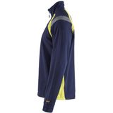 Blåkläder - 3432-1158 - Sweatshirt - Marine/High Vis Geel - 100% Katoen/Polyester