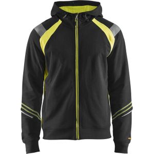 Blåkläder - 3433-1158 - Hooded Sweatshirt - Marine/High Vis Geel - 100% Katoen