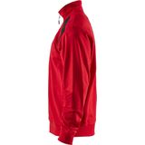 Sweatshirt Bi-Colour met halve rits 3353 - rood/zwart