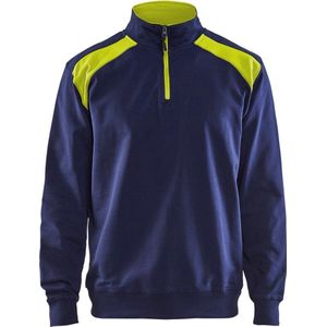 Blåkläder - Sweatshirt - Bicolour - Marine/High-Vis Geel - Materiaal