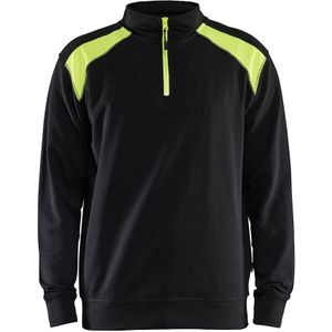 Blåkläder - 3353 Sweatshirt Bi-Colour - Katoen - Hoge Kraag - Rits