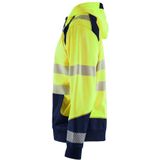 Blåkläder - 3546-2528 - Hooded Sweatshirt - High Vis Geel/Marineblauw - Gecertificeerd EN ISO 20471