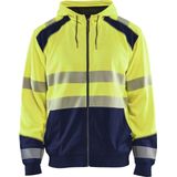 Blåkläder - 3546-2528 - Hooded Sweatshirt - High Vis Geel/Marineblauw - Gecertificeerd EN ISO 20471
