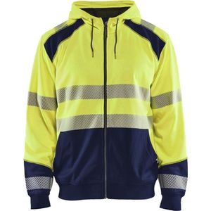 Blåkläder - 3546-2528 - Hooded Sweatshirt - High Vis Geel/Marineblauw - Gecertificeerd EN ISO 20471