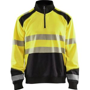 Blaklader Sweatshirt halve rits High Vis 3556-2528 - High Vis Geel/Zwart