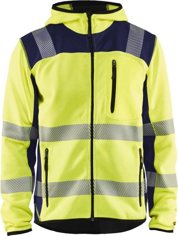 Blåkläder - 4923-2120 - Gebreid Vest met Capuchon - High Vis Geel/Marineblauw