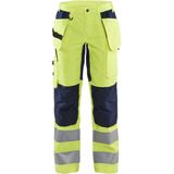 Blaklader Dames werkbroek High Vis met stretch 7163-1811 - High Vis Geel/Marineblauw