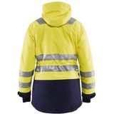 Blåkläder 4472-1987 Dames winterparka High Vis High Vis Geel/Marineblauw maat L