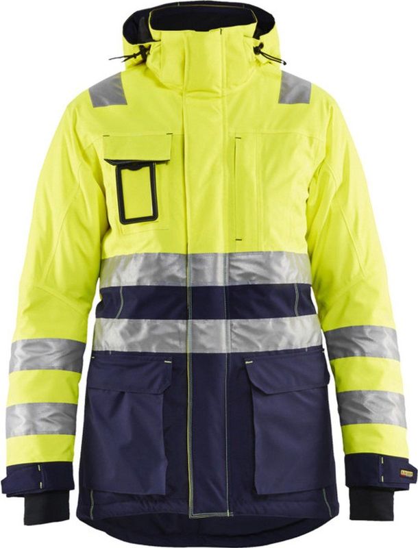 Blåkläder 4472-1987 Dames winterparka High Vis High Vis Geel/Marineblauw maat L