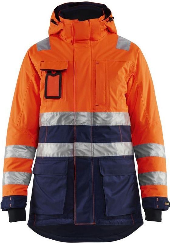 Blåkläder 4472-1987 Dames winterparka High Vis High Vis Oranje/Marineblauw maat L