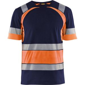 Blåkläder - 3421-1030 - T-shirt - High Vis - Marineblauw/Oranje - Katoen/Polyester