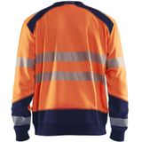 Blåkläder - 3541-2528 Sweatshirt - High Vis - Oranje/Marineblauw - Kangoeroezak