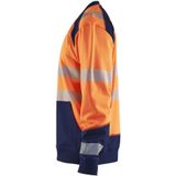 Blåkläder - 3541-2528 Sweatshirt - High Vis - Oranje/Marineblauw - Kangoeroezak