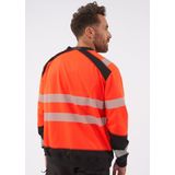 Blåkläder - 3541-2528 Sweatshirt - High Vis - Oranje/Marineblauw - Kangoeroezak