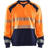 Blåkläder - 3541-2528 Sweatshirt - High Vis - Oranje/Marineblauw - Kangoeroezak