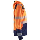 Blåkläder - 3546-2528 - Hooded Sweatshirt - High Vis - Oranje/Marineblauw - Gecertificeerd EN ISO 20471
