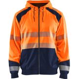 Blåkläder - 3546-2528 - Hooded Sweatshirt - High Vis - Oranje/Marineblauw - Gecertificeerd EN ISO 20471