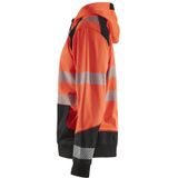 Blåkläder - 3546-2528 - Hooded Sweatshirt - High Vis Rood/Zwart - Kangoeroezak - EN ISO 20471