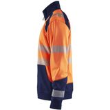Blåkläder - 3558-2528 Sweatshirt - High Vis - Oranje/Marineblauw - Kangoeroezak